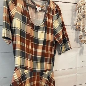 Lularoe Nicole with pockets Plaid